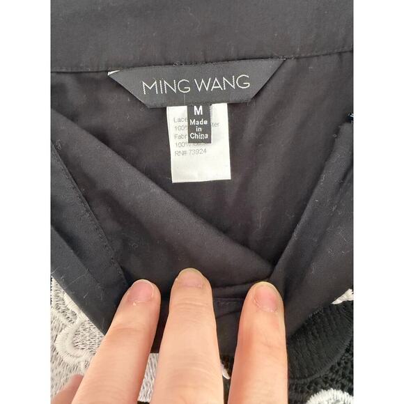 Ming Wang Openwork Floral Lace Monochrome Skirt Set Elegant Old Money S/M - Picture 10 of 12